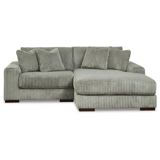 Signature Design by Ashley - Lindyn 2 Piece Sectional With Chaise in Fog veiw 1