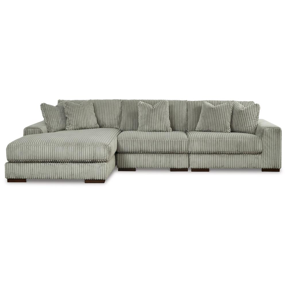 Signature Design by Ashley - Lindyn 3 Piece Sectional With Chaise in Fog veiw 1