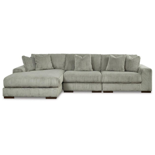 Signature Design by Ashley - Lindyn 3 Piece Sectional With Chaise in Fog veiw 1
