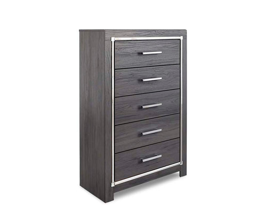 Signature Design by Ashley - Lodanna Five Drawer Chest in Gray - B214-46 veiw 1