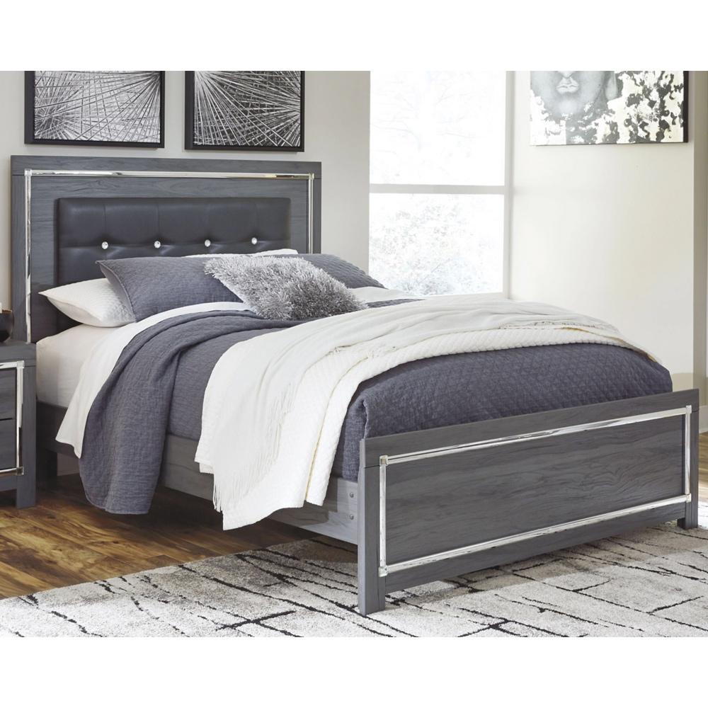 Signature Design by Ashley - Lodanna Queen Panel Bed in Gray veiw 1