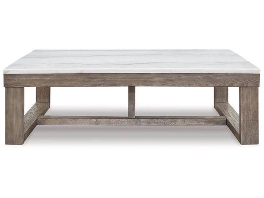 Signature Design by Ashley - Loyaska Rectangular Cocktail Table in Brown/Ivory - T789-1 veiw 1