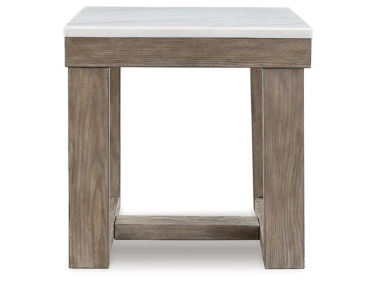 Signature Design by Ashley - Loyaska Square End Table in Brown/Ivory - T789-2 veiw 1