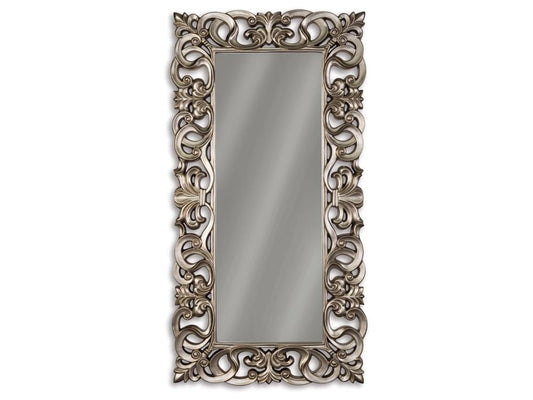 Signature Design by Ashley - Lucia Accent Mirror in Antique Silver Finish - A8010123 veiw 1