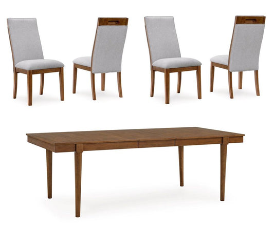 Signature Design by Ashley - Lyncott Dining Table And 4 Chairs in Beige/Brown veiw 1