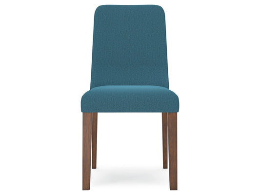 Signature Design by Ashley - Lyncott Dining Uph Side Chair (Set Of 2) in Blue/Brown - D615-03 veiw 1