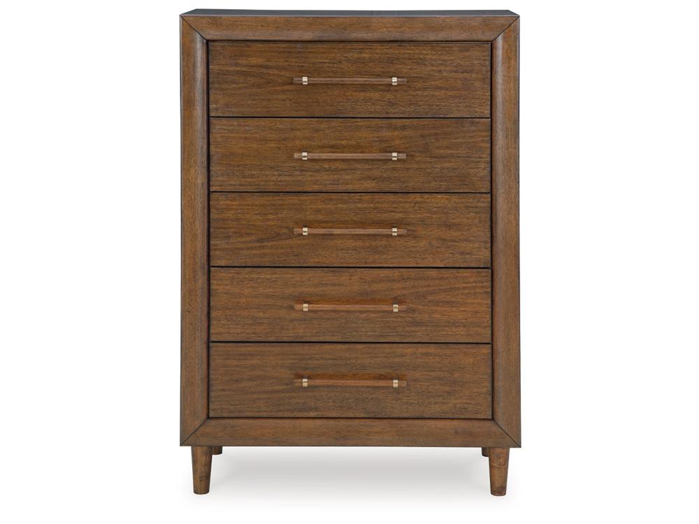 Signature Design by Ashley - Lyncott Five Drawer Chest in Brown - B615-46 veiw 1