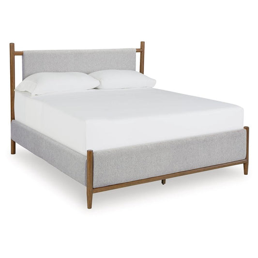 Signature Design by Ashley - Lyncott Queen Upholstered Panel Bed in Brown veiw 1