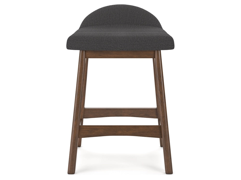 Signature Design by Ashley - Lyncott Upholstered Barstool (Set Of 2) in Charcoal/Brown - D615-224 veiw 1