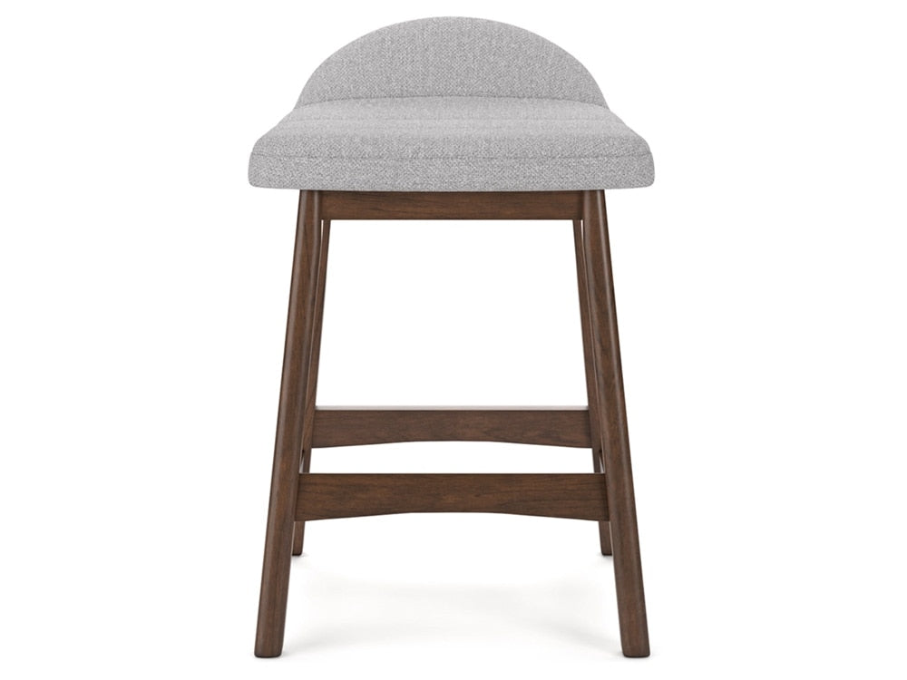Signature Design by Ashley - Lyncott Upholstered Barstool (Set of 2) in Light Gray/Brown - D615-124 veiw 1