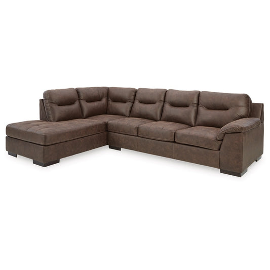 Signature Design by Ashley - Maderla 2 Piece Sectional With Laf Corner Chaise in Walnut veiw 1