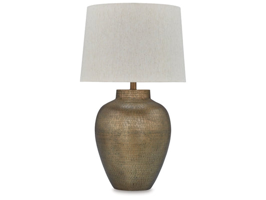 Signature Design by Ashley - Madney Metal Table Lamp in Antique Gold Finish - L207494 veiw 1