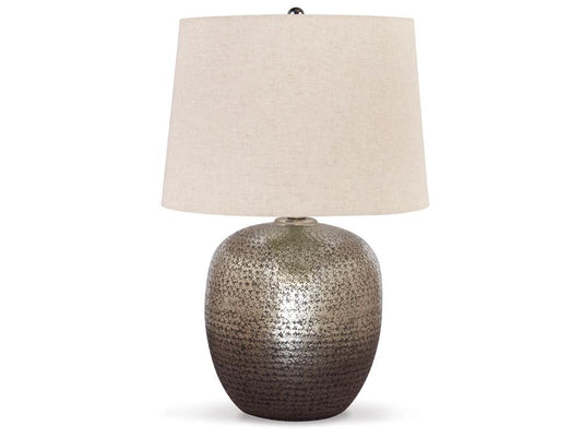 Signature Design by Ashley - Magalie Metal Table Lamp in Antique Silver Finish - L207314 veiw 1