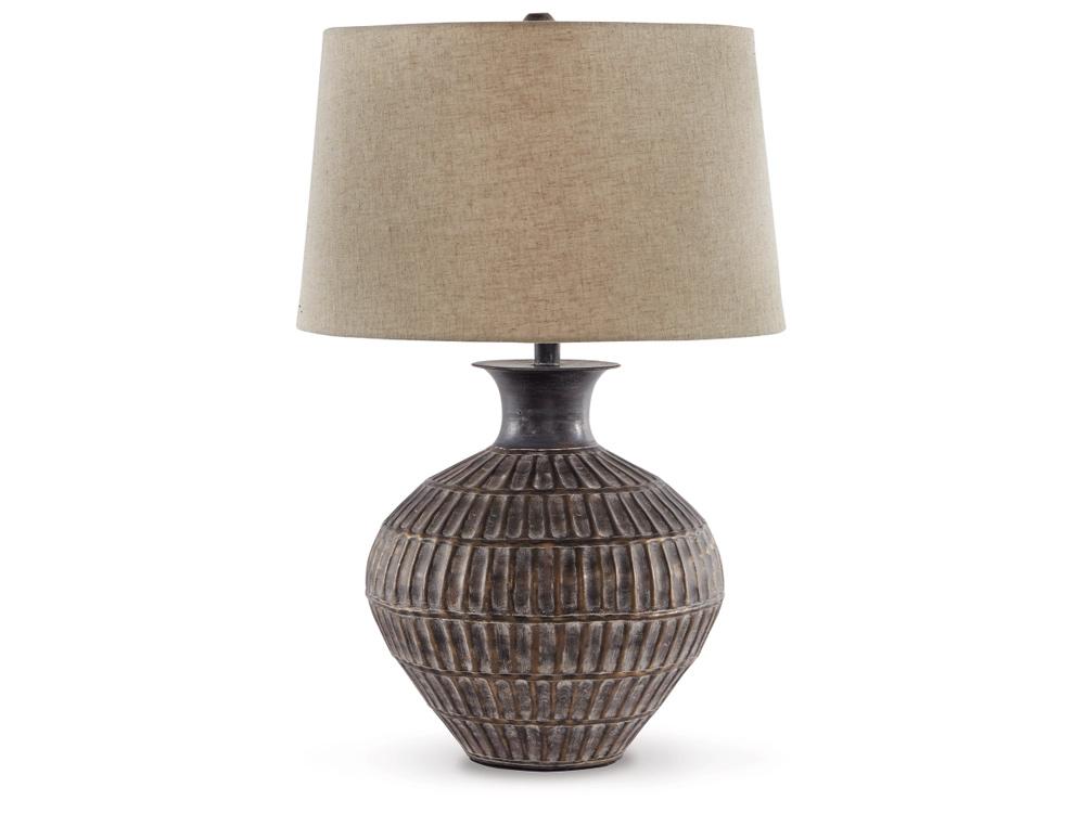 Signature Design by Ashley - Magan Metal Table Lamp in Antique Bronze Finish - L207354 veiw 1