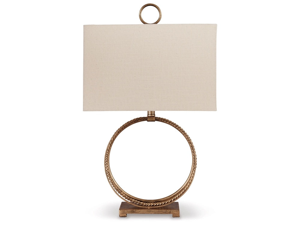 Signature Design by Ashley - Mahala Metal Table Lamp in Antique Gold Finish - L208124 veiw 1