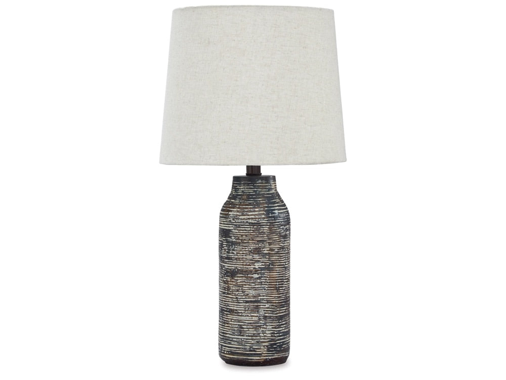 Signature Design by Ashley - Mahima Paper Table Lamp (Set of 2) in Black/White - L235584 veiw 1