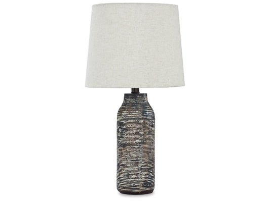 Signature Design by Ashley - Mahima Paper Table Lamp (Set of 2) in Black/White - L235584 veiw 1