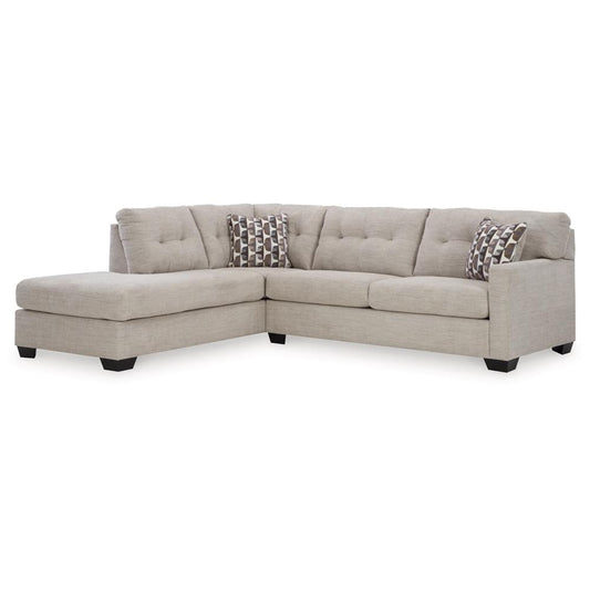 Signature Design by Ashley - Mahoney Fabric 2-Pc Sectional in Pebble veiw 1