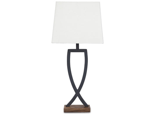 Signature Design by Ashley - Makara Metal Table Lamp (Set of 2) in Black/Brown - L204174 veiw 1