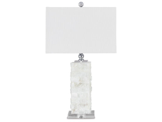Signature Design by Ashley - Malise Alabaster Table Lamp in White - L429014 veiw 1