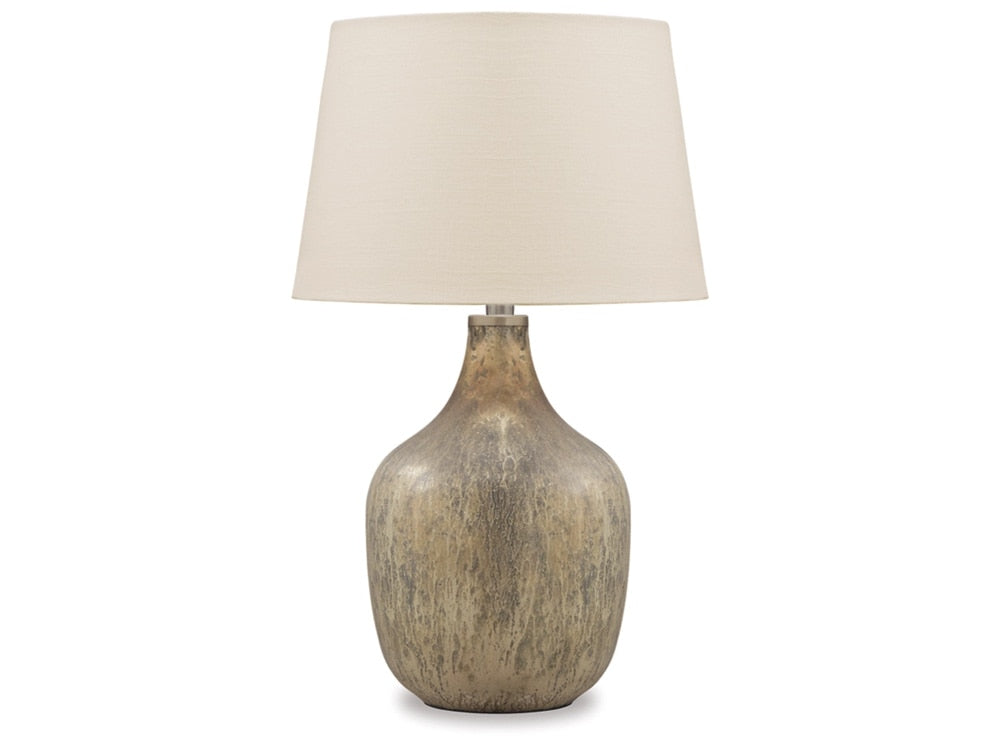 Signature Design by Ashley - Mari Glass Table Lamp in Gray/Gold Finish - L430664 veiw 1