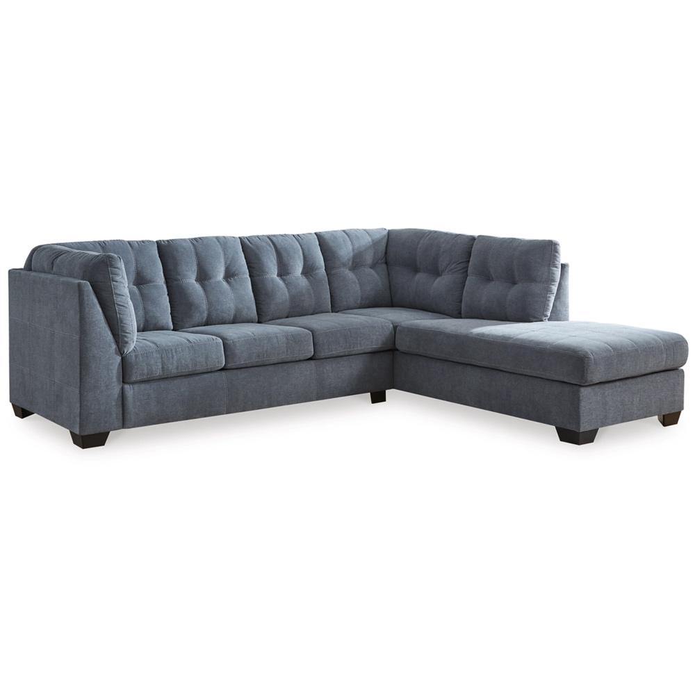 Signature Design by Ashley - Marrelton 2-Piece Sleeper Sectional With Chaise in Denim veiw 1