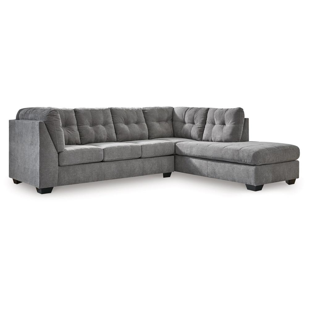 Signature Design by Ashley - Marrelton 2-Piece Sleeper Sectional With Chaise in Gray veiw 1