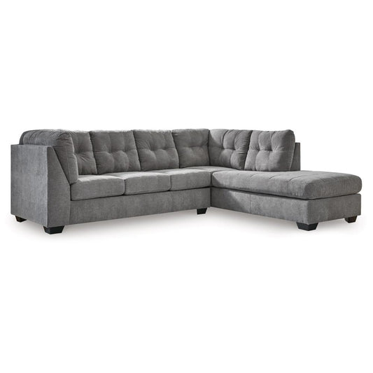 Signature Design by Ashley - Marrelton 2-Piece Sleeper Sectional With Chaise in Gray veiw 1