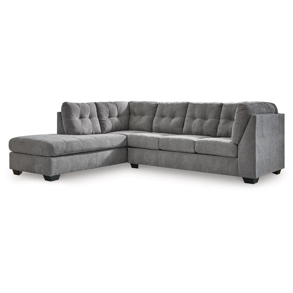 Signature Design by Ashley - Marrelton 2 Piece Sleeper Sectional With Chaise in Gray veiw 1