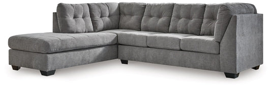 Signature Design by Ashley - Marrelton Fabric 2-Piece Sectional With Chaise in Gray veiw 1