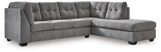 Signature Design by Ashley - Marrelton Fabric 2 Piece Sectional With Chaise in Gray veiw 1