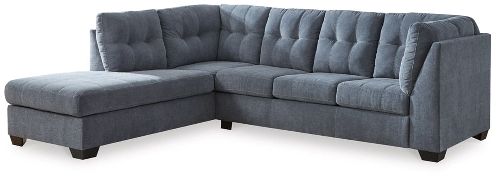 Signature Design by Ashley - Marrelton Fabric 2 Piece Sectional With Left Arm Chaise in Denim veiw 1