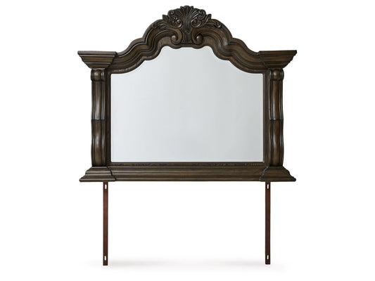 Signature Design by Ashley - Maylee Bedroom Mirror in Dark Brown - B947-36 veiw 1