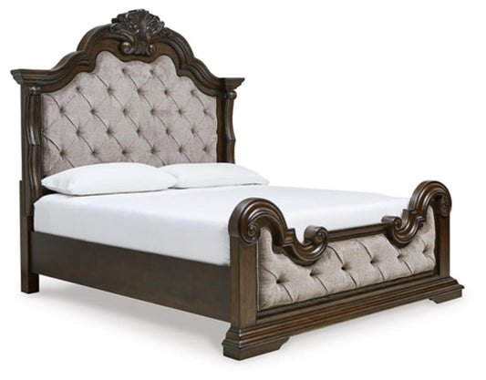Signature Design by Ashley - Maylee California King Upholstered Bed in Dark Brown veiw 1