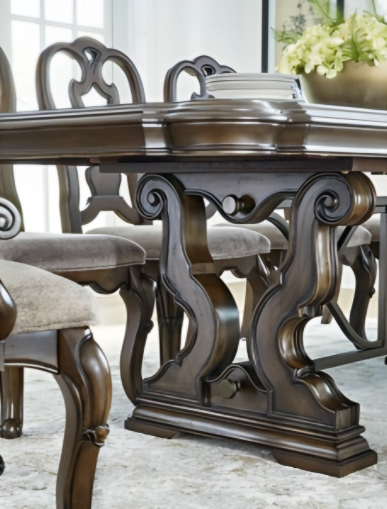 Signature Design by Ashley - Maylee Dining Table And 4 Chairs in Dark Brown view 4