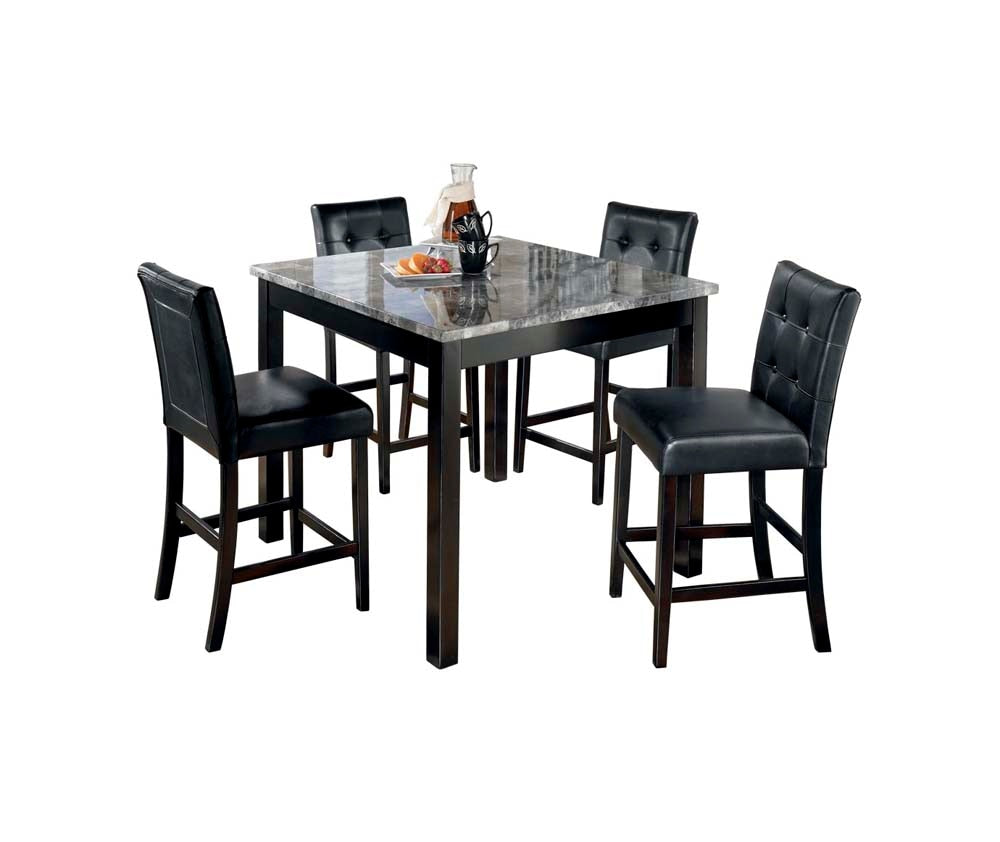 Signature Design by Ashley - Maysville Square Counter Tbl (Set of 5) in Black - D154-223 veiw 1