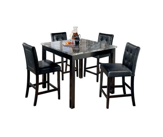 Signature Design by Ashley - Maysville Square Counter Tbl (Set of 5) in Black - D154-223 veiw 1