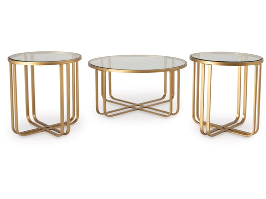 Signature Design by Ashley - Milloton Occasional Table (Set of 3) in Gold - T398-13 veiw 1