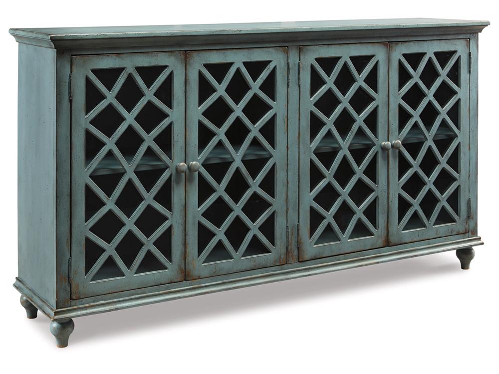 Signature Design by Ashley - Mirimyn Door Accent Cabinet in Antique Teal - T505-762 veiw 1