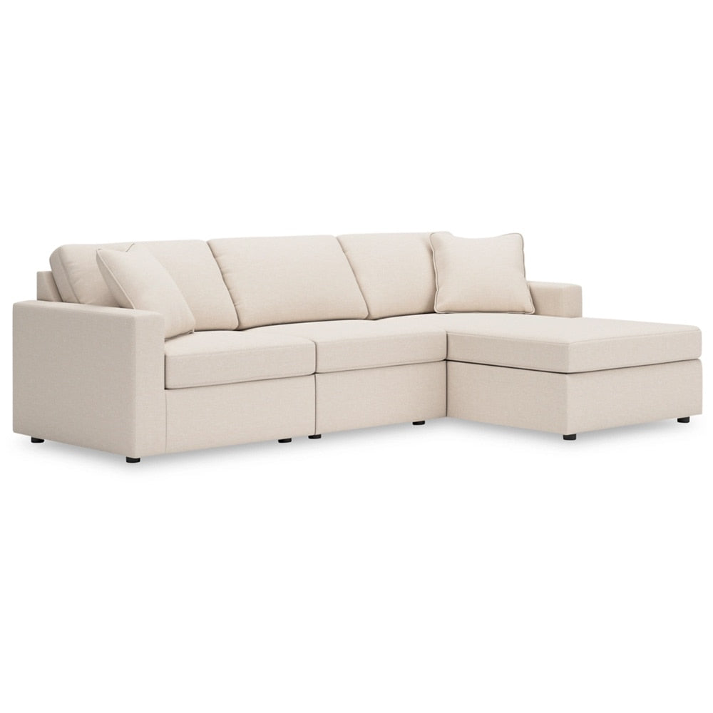 Signature Design by Ashley - Modmax Fabric 3 Pc Sectional With Chaise in Oyster veiw 1