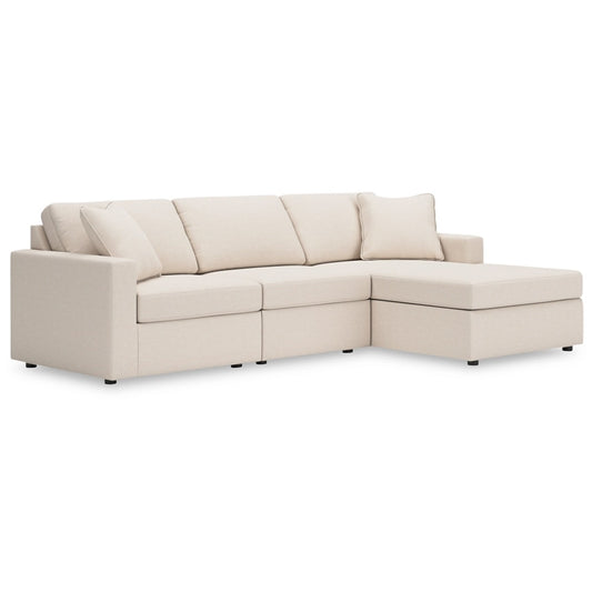 Signature Design by Ashley - Modmax Fabric 3 Pc Sectional With Chaise in Oyster veiw 1