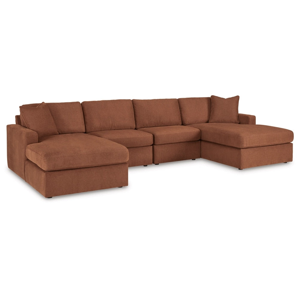Signature Design by Ashley - Modmax Fabric 4 Piece Sectional With Chaise in Spice veiw 1