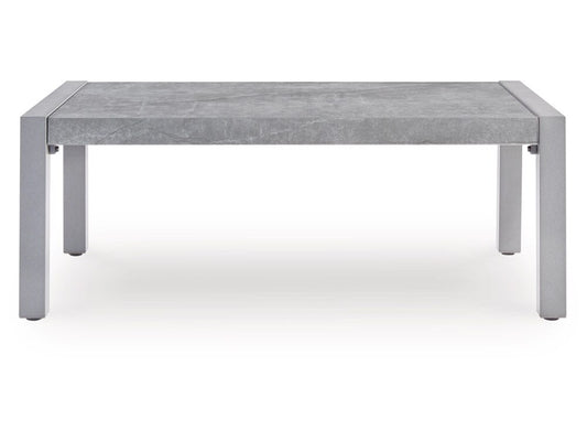 Signature Design by Ashley - Moonlight View Outdoor Rectangular Cocktail Table in Gray - P695-701 veiw 1