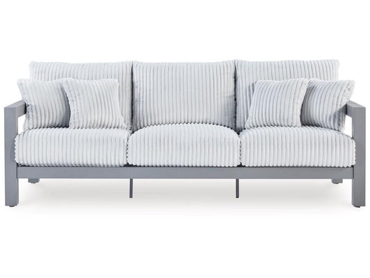 Signature Design by Ashley - Moonlight View Outdoor Sofa With Cushion in Gray - P695-838 veiw 1