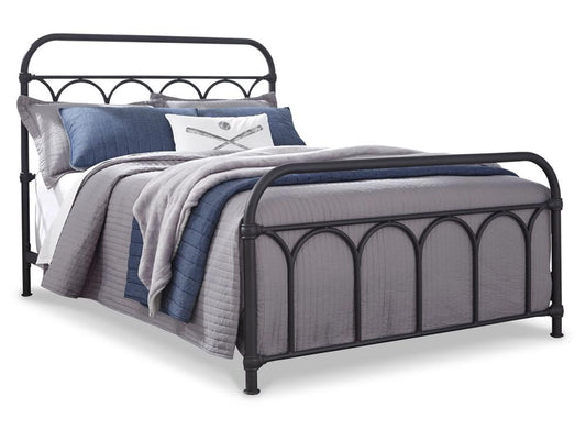 Signature Design by Ashley - Nashburg Full Metal Hdbd/Ftbd/Rails in Black - B280-672 veiw 1