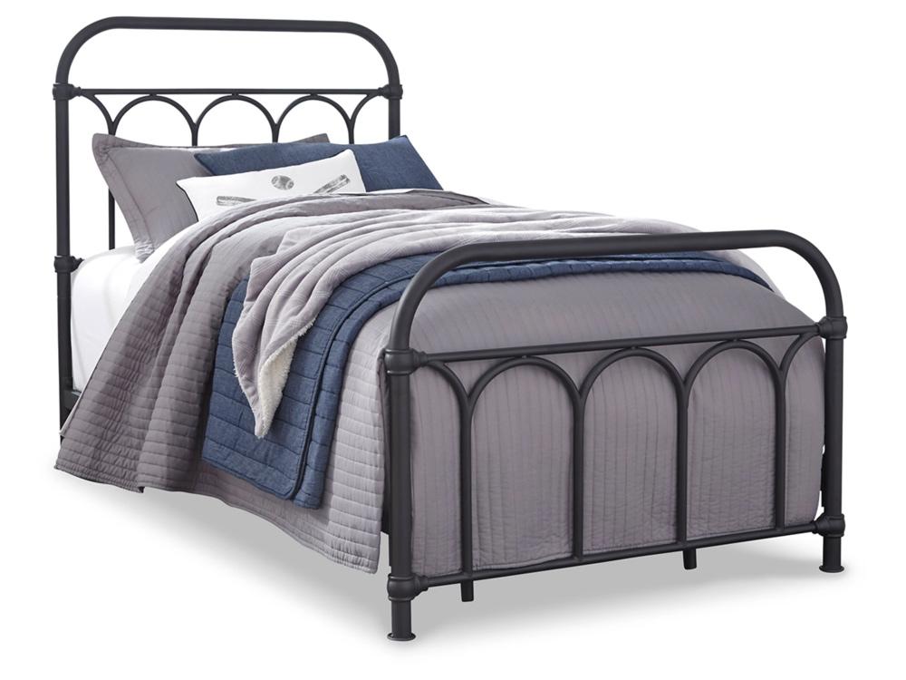 Signature Design by Ashley - Nashburg Twin Metal Hdbd/Ftbd/Rails in Black - B280-671 veiw 1