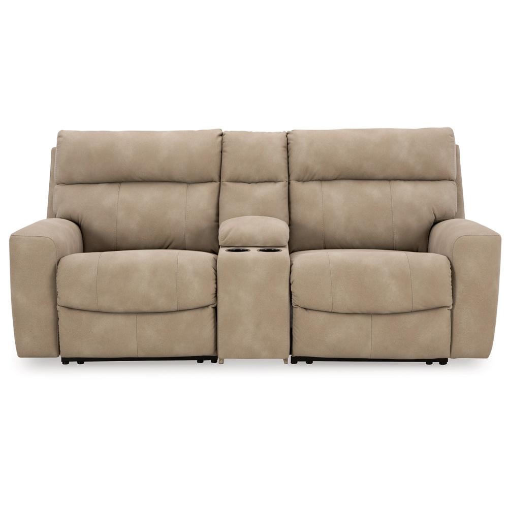 Signature Design by Ashley - Next-Gen DuraPella 3-Piece Power Reclining Sectional Loveseat With Console in Sand veiw 1