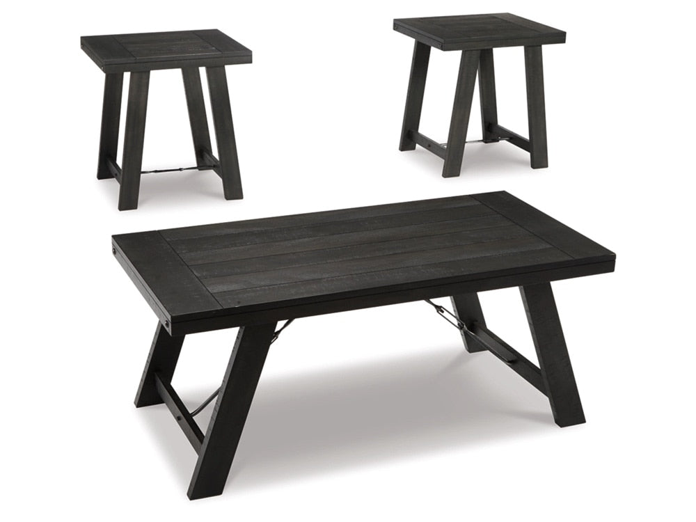 Signature Design by Ashley - Noorbrook Occasional Table (Set of 3) in Black/Pewter - T351-13 veiw 1