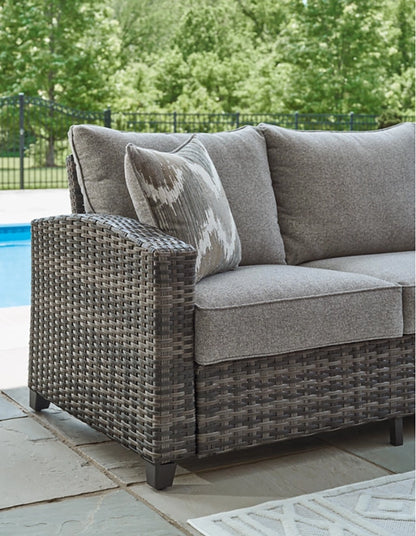 Signature Design by Ashley - Oasis Outdoor Sofa/Chairs/Table (Set of 4) in Gray - P335-081