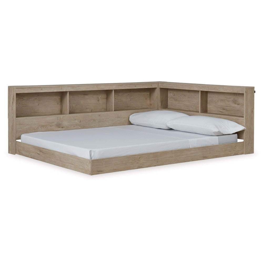 Signature Design by Ashley - Oliah Full Bookcase Storage Bed in Natural veiw 1